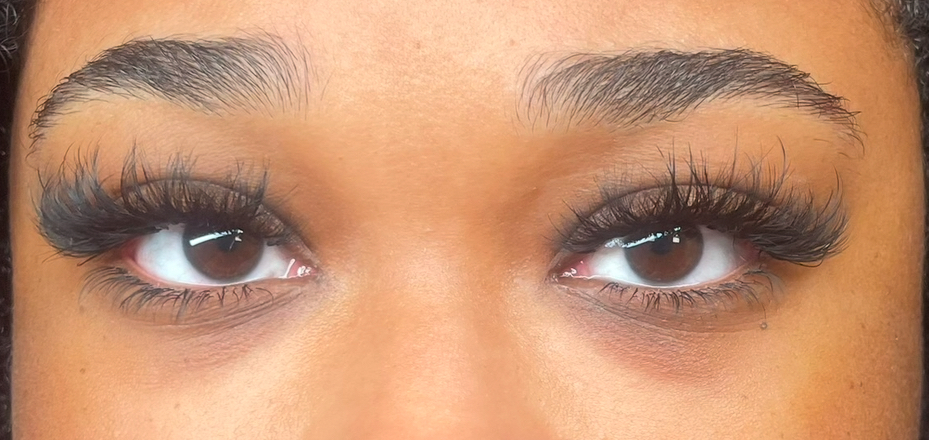 Volume lash extensions with dramatic fullness
